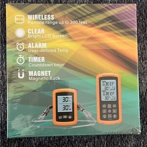 Orange Wireless Digital Thermometer